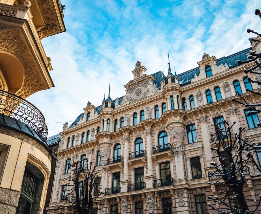 Elegant European building representing property purchases or financial transfers from Canada to Europe.