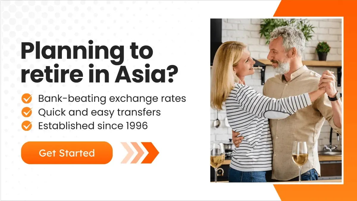 A banner with a text stating benefits to choose MTFX with a button and a couple picture.