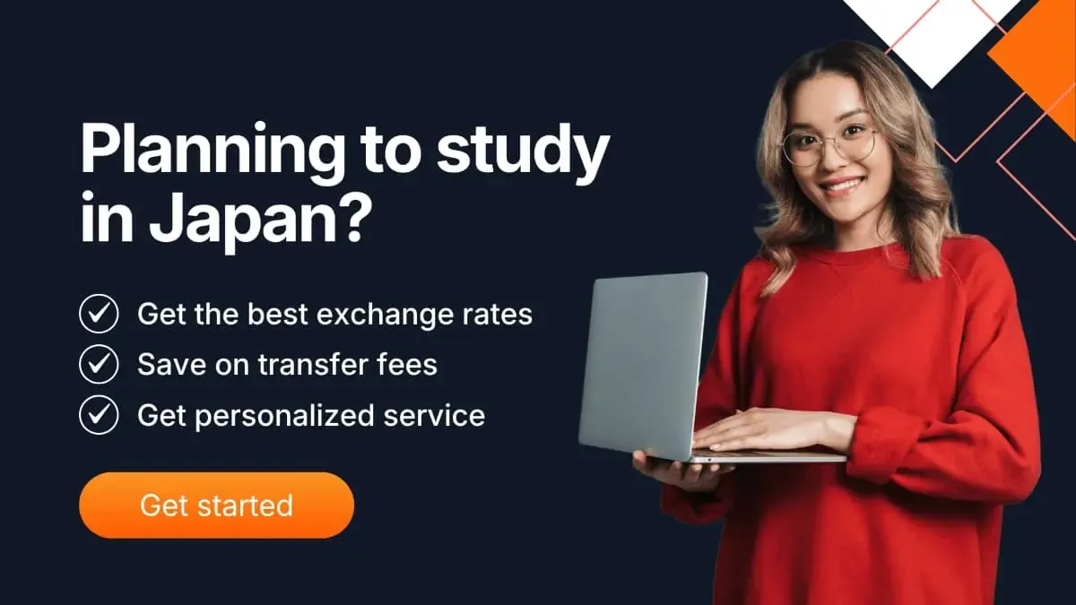 Smiling Canadian student with laptop exploring study abroad options in Japan with MTFX.