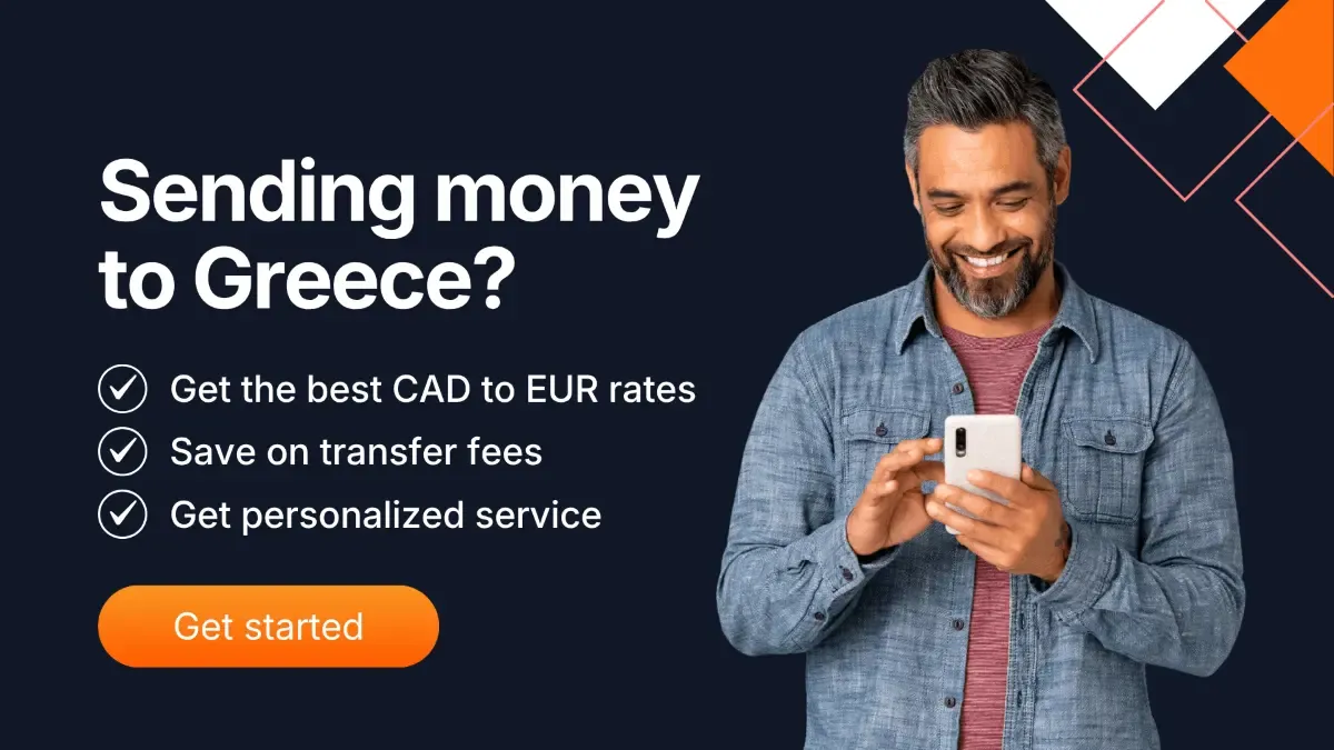 Send money to Greece from Canada with MTFX – get bank-beating FX rates and save on fees.