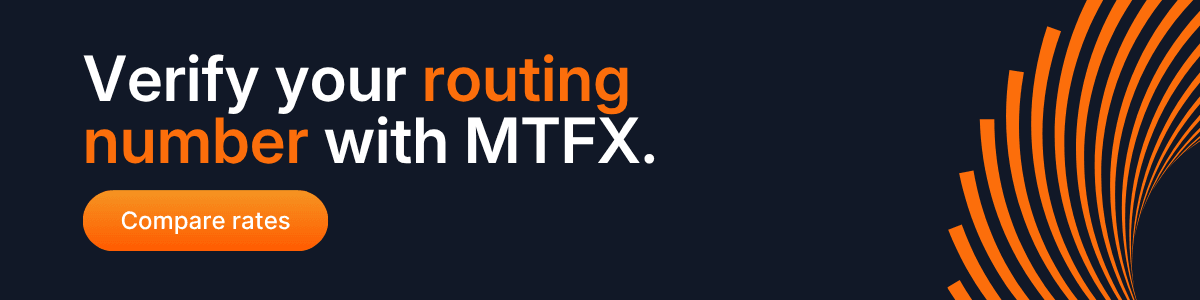 Verify your routing number online with MTFX secure money transfer platform.