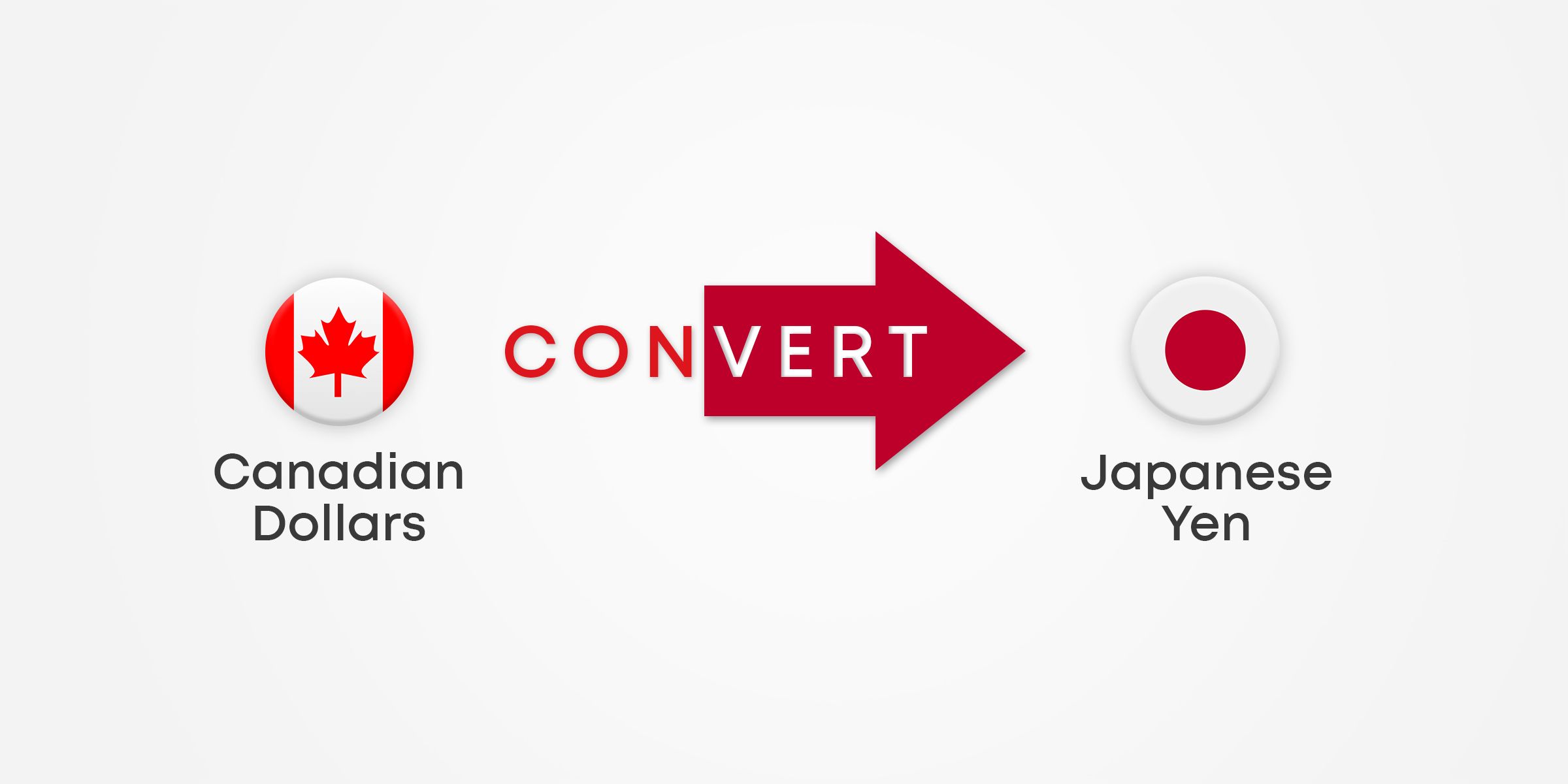 An illustrative visual depicting CAD to JPY conversion
