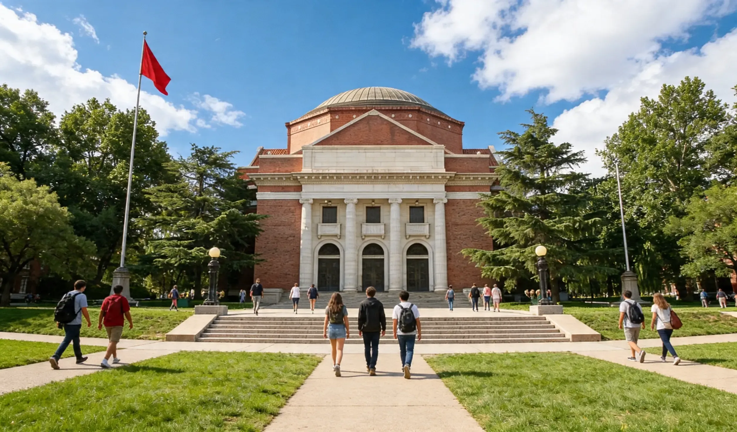 A historic building at Tsinghua University, featuring traditional Chinese architectural details and a serene campus setting.