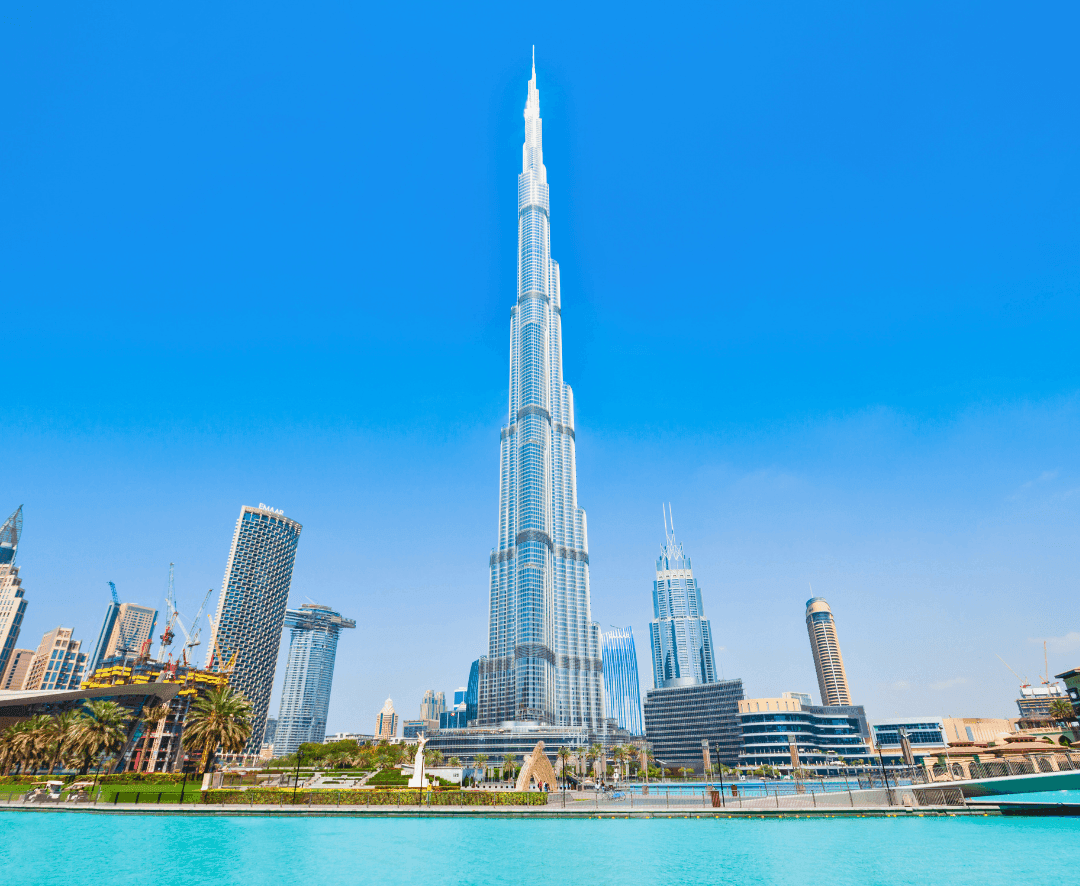 View of Dubai skyline representing global transfers to send money to the UAE.