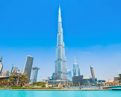 View of Dubai skyline representing global transfers to send money to the UAE.