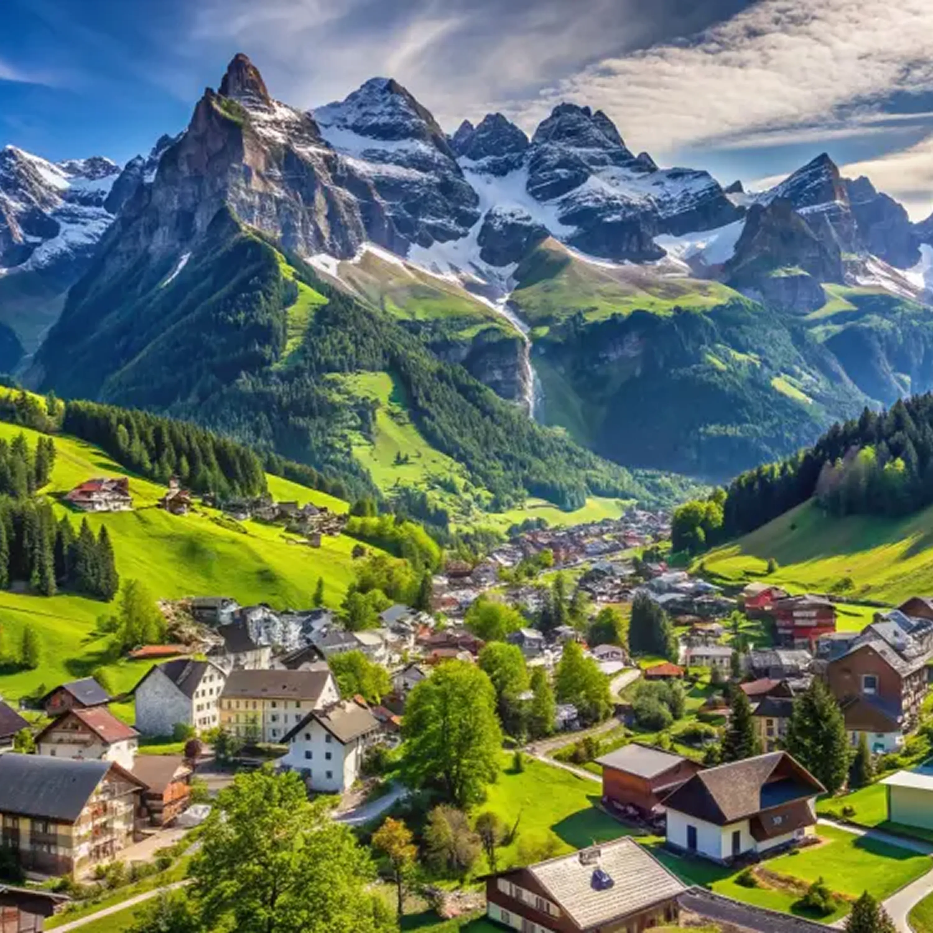 Switzerland engelberg alps panorama view symbolizing international money transfers to Switzerland